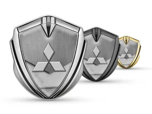 Mitsubishi Badge Self Adhesive Max Design Stainless Steel